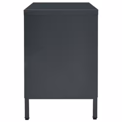 vidaXL TV Cabinet Anthracite Steel and Glass Stereo Cabinet TV Stand Lowboard - Additional view 5