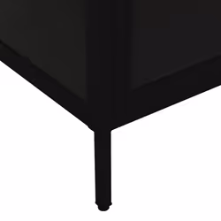 vidaXL Display Cabinet Black Steel and Tempered Glass Side Storage Cabinet - Additional view 8