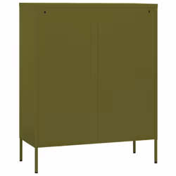 vidaXL Storage Cabinet Olive Green Steel Home Sideboard Cupboard Bookcase - Additional view 5