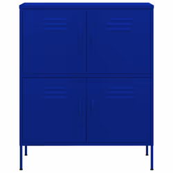 vidaXL Storage Cabinet Navy Blue Steel Living Room Sideboard Cupboard Bookcase - Additional view 3