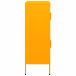 vidaXL Storage Cabinet Mustard Yellow Steel Home Sideboard Cupboard Bookcase - Additional view 4