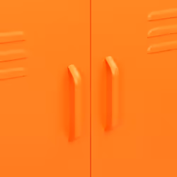 vidaXL Storage Cabinet Orange Steel Living Room Sideboard Cupboard Bookcase