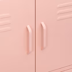 vidaXL Storage Cabinet Pink Steel Living Room Sideboard Cupboard Bookcase