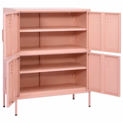vidaXL Storage Cabinet Pink Steel Living Room Sideboard Cupboard Bookcase - Additional view 6