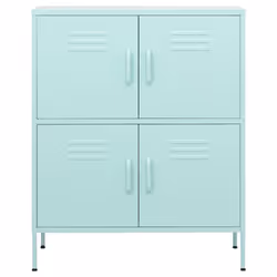 vidaXL Storage Cabinet Mint Steel Living Room Sideboard Cupboard Bookcase