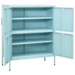 vidaXL Storage Cabinet Mint Steel Living Room Sideboard Cupboard Bookcase - Additional view 6