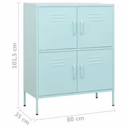 vidaXL Storage Cabinet Mint Steel Living Room Sideboard Cupboard Bookcase - Additional view 8