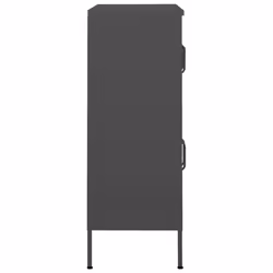 vidaXL Storage Cabinet Anthracite Steel House Sideboard Cupboard Bookcase - Additional view 4