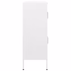 vidaXL Storage Cabinet White Steel Living Room Sideboard Cupboard Bookcase - Additional view 4
