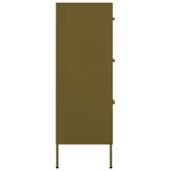 vidaXL Drawer Cabinet Olive Green Steel Sideboard Bookcase Storage Cabinet - Additional view 4