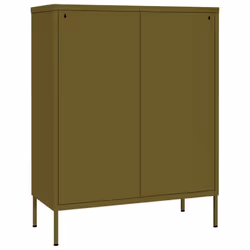 vidaXL Drawer Cabinet Olive Green Steel Sideboard Bookcase Storage Cabinet - Additional view 5