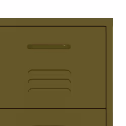 vidaXL Drawer Cabinet Olive Green Steel Sideboard Bookcase Storage Cabinet - Additional view 7