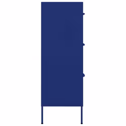 vidaXL Drawer Cabinet Navy Blue Steel Sideboard Bookcase Storage Side Cabinet - Additional view 4