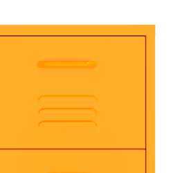 vidaXL Drawer Cabinet Mustard Yellow Steel Sideboard Bookcase Storage Cabinet - Additional view 7