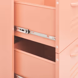 vidaXL Drawer Cabinet Pink Steel Sideboard Bookcase Storage Display Cabinet