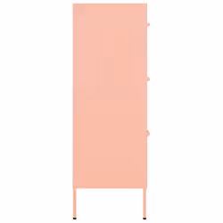 vidaXL Drawer Cabinet Pink Steel Sideboard Bookcase Storage Display Cabinet - Additional view 4