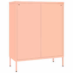 vidaXL Drawer Cabinet Pink Steel Sideboard Bookcase Storage Display Cabinet - Additional view 5