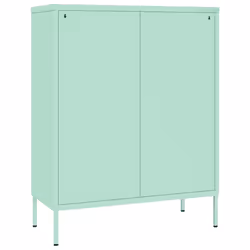 vidaXL Drawer Cabinet Mint Steel Sideboard Bookcase Storage Display Cabinet - Additional view 5