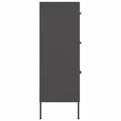 vidaXL Drawer Cabinet Anthracite Steel Sideboard Bookcase Storage Cabinet - Additional view 4