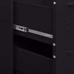 vidaXL Drawer Cabinet Black Steel Sideboard Bookcase Storage Side Cabinet
