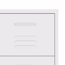 vidaXL Drawer Cabinet White Steel Sideboard Bookcase Storage Side Cabinet - Additional view 7
