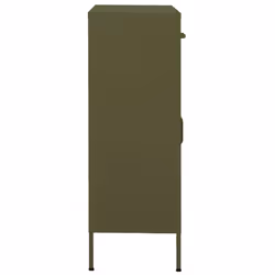 vidaXL Storage Cabinet Olive Green Steel Home Sideboard Cupboard Bookcase - Additional view 5
