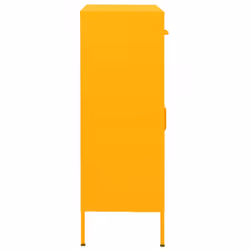 vidaXL Storage Cabinet Mustard Yellow Steel Home Sideboard Cupboard Bookcase - Additional view 5