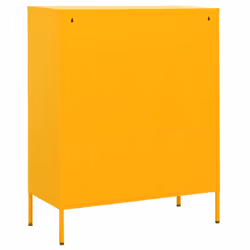 vidaXL Storage Cabinet Mustard Yellow Steel Home Sideboard Cupboard Bookcase - Additional view 6