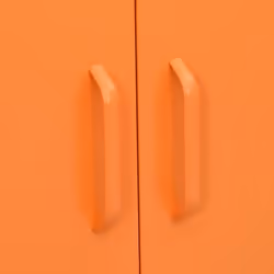 vidaXL Storage Cabinet Orange Steel Living Room Sideboard Cupboard Bookcase