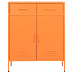 vidaXL Storage Cabinet Orange Steel Living Room Sideboard Cupboard Bookcase - Additional view 4