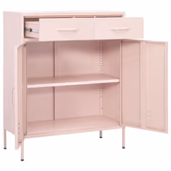 vidaXL Storage Cabinet Pink Steel Living Room Sideboard Cupboard Bookcase - Additional view 7