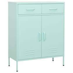 vidaXL Storage Cabinet Mint Steel Living Room Sideboard Cupboard Bookcase