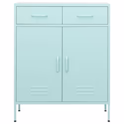 vidaXL Storage Cabinet Mint Steel Living Room Sideboard Cupboard Bookcase - Additional view 4