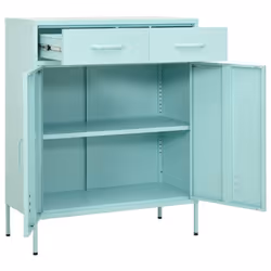 vidaXL Storage Cabinet Mint Steel Living Room Sideboard Cupboard Bookcase - Additional view 7