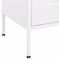vidaXL Storage Cabinet White Steel Sideboard Bookcase Cupboard Display Cabinet - Additional view 8