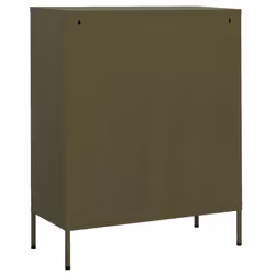 vidaXL Storage Cabinet Olive Green Steel Home Sideboard Cupboard Bookcase - Additional view 6
