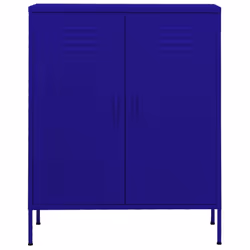 vidaXL Storage Cabinet Navy Blue Steel Living Room Sideboard Cupboard Bookcase - Additional view 4