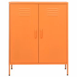 vidaXL Storage Cabinet Orange Steel Living Room Sideboard Cupboard Bookcase - Additional view 4
