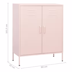 vidaXL Storage Cabinet Pink Steel Living Room Sideboard Cupboard Bookcase - Additional view 8