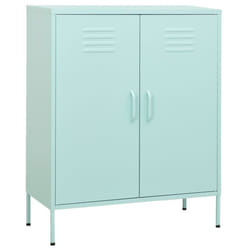 vidaXL Storage Cabinet Mint Steel Living Room Sideboard Cupboard Bookcase