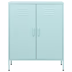 vidaXL Storage Cabinet Mint Steel Living Room Sideboard Cupboard Bookcase - Additional view 4