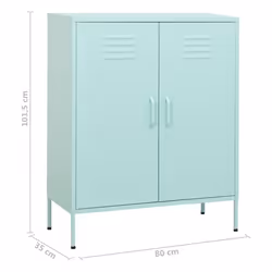 vidaXL Storage Cabinet Mint Steel Living Room Sideboard Cupboard Bookcase - Additional view 8