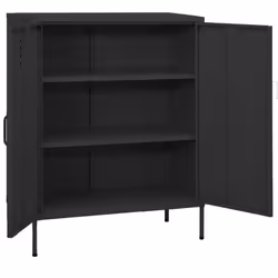 vidaXL Storage Cabinet Anthracite Steel House Sideboard Cupboard Bookcase