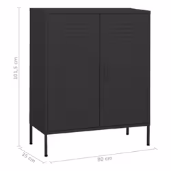 vidaXL Storage Cabinet Anthracite Steel House Sideboard Cupboard Bookcase - Additional view 8