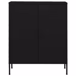 vidaXL Storage Cabinet Black Steel Living Room Sideboard Cupboard Bookcase - Additional view 4