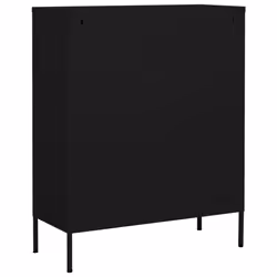 vidaXL Storage Cabinet Black Steel Living Room Sideboard Cupboard Bookcase - Additional view 6
