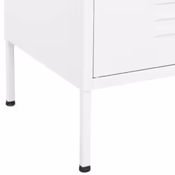 vidaXL Storage Cabinet White Steel Living Room Sideboard Cupboard Bookcase - Additional view 5