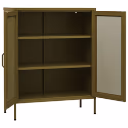vidaXL Storage Cabinet Olive Green Steel Home Sideboard Cupboard Side Cabinet - Additional view 4