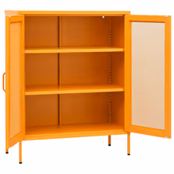 vidaXL Storage Cabinet Mustard Yellow Steel Sideboard Cupboard Side Cabinet - Additional view 4