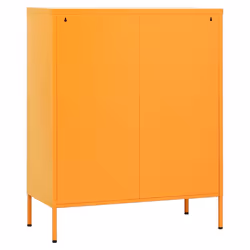 vidaXL Storage Cabinet Mustard Yellow Steel Sideboard Cupboard Side Cabinet - Additional view 6